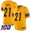 Wholesale Cheap Nike Steelers #21 Sean Davis Gold Men's Stitched NFL Limited Inverted Legend 100th Season Jersey