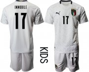 Wholesale Cheap Youth 2021 European Cup Italy away white 17 Soccer Jersey