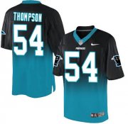 Wholesale Cheap Nike Panthers #54 Shaq Thompson Black/Blue Men's Stitched NFL Elite Fadeaway Fashion Jersey