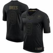 Cheap New Orleans Saints #9 Drew Brees Nike 2020 Salute To Service Limited Jersey Black