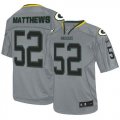Wholesale Cheap Nike Packers #52 Clay Matthews Lights Out Grey Youth Stitched NFL Elite Jersey