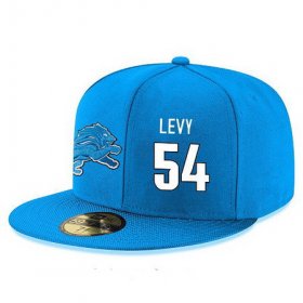 Wholesale Cheap Detroit Lions #54 DeAndre Levy Snapback Cap NFL Player Light Blue with White Number Stitched Hat
