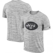 Wholesale Cheap Men's New York Jets Nike Heathered Black Sideline Legend Velocity Travel Performance T-Shirt