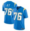 Cheap Youth Los Angeles Chargers #76 Joe Alt Light Blue 2024 Draft Vapor Limited Football Stitched Jersey