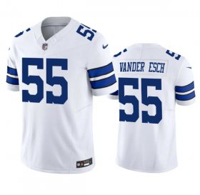 Wholesale Cheap Men\'s Dallas Cowboys #55 Leighton Vander Esch White 2023 F.U.S.E. Vapor Limited Stitched Football Jersey