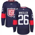 Wholesale Cheap Team USA #26 Blake Wheeler Navy Blue 2016 World Cup Stitched Youth NHL Jersey