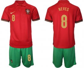 Wholesale Cheap Men 2020-2021 European Cup Portugal home red 8 Nike Soccer Jersey