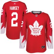 Wholesale Cheap Adidas Maple Leafs #2 Ron Hainsey Red Team Canada Authentic Stitched NHL Jersey