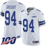 Wholesale Cheap Nike Cowboys #94 Randy Gregory White Men's Stitched With Established In 1960 Patch NFL 100th Season Vapor Untouchable Limited Jersey