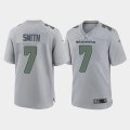 Wholesale Cheap Men's Seattle Seahawks #7 Geno Smith Gray Atmosphere Fashion Stitched Game Jersey
