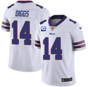 Wholesale Cheap Men\'s Buffalo Bills 2022 #14 Stefon Diggs White With 2-star C Patch Vapor Untouchable Limited Stitched NFL Jersey