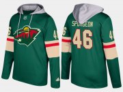 Wholesale Cheap Wild #46 Jared Spurgeon Green Name And Number Hoodie