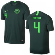 Wholesale Cheap Nigeria #4 Omeruo Away Soccer Country Jersey