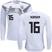Wholesale Cheap Germany #16 Rudiger White Home Long Sleeves Soccer Country Jersey