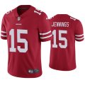 Cheap Mens San Francisco 49ers #15 Jauan Jennings Nike Scarlet Vapor Limited Player Jersey
