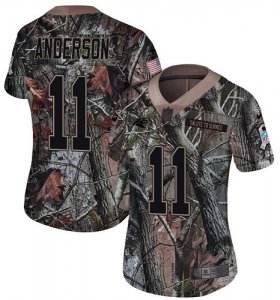 Wholesale Cheap Nike Panthers #11 Robby Anderson Camo Women\'s Stitched NFL Limited Rush Realtree Jersey