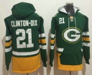 Wholesale Cheap Men's Green Bay Packers #21 Ha Ha Clinton-Dix NEW Green Pocket Stitched NFL Pullover Hoodie