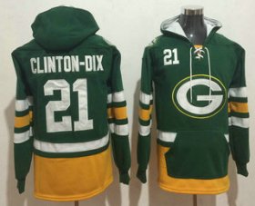 Wholesale Cheap Men\'s Green Bay Packers #21 Ha Ha Clinton-Dix NEW Green Pocket Stitched NFL Pullover Hoodie
