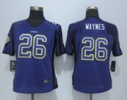 Wholesale Cheap Nike Vikings #26 Trae Waynes Purple Team Color Women's Stitched NFL Elite Drift Fashion Jersey