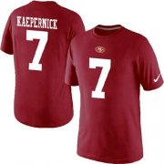 Wholesale Cheap Nike San Francisco 49ers #7 Kaepernick Pride Name & Number NFL T-Shirt Red