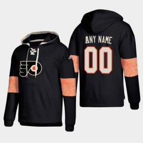 Wholesale Cheap Philadelphia Flyers Personalized Lace-Up Pullover Hoodie Black