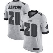 Wholesale Cheap Nike Eagles #20 Brian Dawkins Gray Men's Stitched NFL Limited Gridiron Gray II Jersey