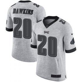 Wholesale Cheap Nike Eagles #20 Brian Dawkins Gray Men\'s Stitched NFL Limited Gridiron Gray II Jersey