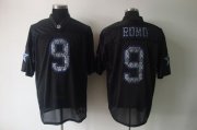 Wholesale Cheap Sideline Black United Cowboys #9 Tony Romo Black Stitched NFL Jersey