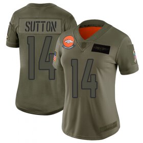 Wholesale Cheap Nike Broncos #14 Courtland Sutton Camo Women\'s Stitched NFL Limited 2019 Salute to Service Jersey