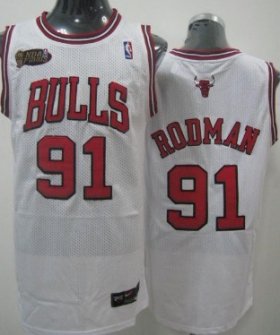 Wholesale Cheap Chicago Bulls #91 Dennis Rodman White Swingman Jersey