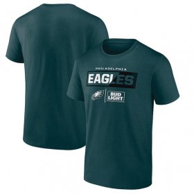 Wholesale Cheap Men\'s Philadelphia Eagles Green x Bud Light T-Shirt