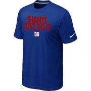 Wholesale Cheap Nike New York Giants Just Do It Blue T-Shirt