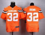 Wholesale Cheap Nike Browns #32 Jim Brown Orange Alternate Men's Stitched NFL New Elite Jersey
