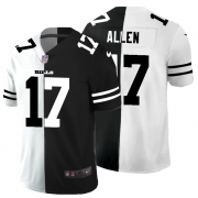 Cheap Buffalo Bills #17 Josh Allen Men's Black V White Peace Split Nike Vapor Untouchable Limited NFL Jersey