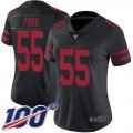Wholesale Cheap Nike 49ers #55 Dee Ford Black Alternate Women's Stitched NFL 100th Season Vapor Limited Jersey