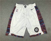 Wholesale Cheap Men's Brooklyn Nets NEW White 2020 City Edition NBA Swingman Shorts