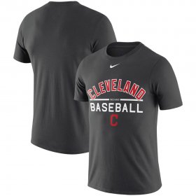 Wholesale Cheap Cleveland Indians Nike Practice Performance T-Shirt Anthracite
