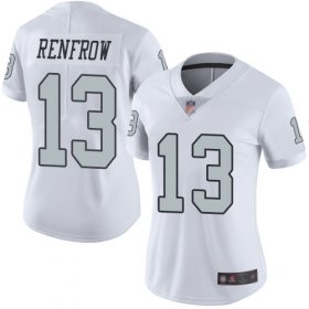 Wholesale Cheap Nike Raiders #13 Hunter Renfrow White Women\'s Stitched NFL Limited Rush Jersey