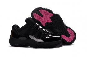 Wholesale Cheap Women\'s Air Jordan 11 Low Retro Shoes Black/pink