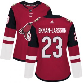 Wholesale Cheap Adidas Coyotes #23 Oliver Ekman-Larsson Maroon Home Authentic Women\'s Stitched NHL Jersey