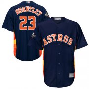 Wholesale Cheap Astros #23 Michael Brantley Navy Blue New Cool Base 2019 World Series Bound Stitched MLB Jersey