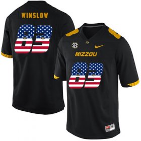 Wholesale Cheap Missouri Tigers 83 Kellen Winslow Black USA Flag Nike College Football Jersey