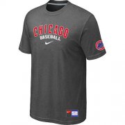 Wholesale Cheap Chicago Cubs Nike Short Sleeve Practice MLB T-Shirt Crow Grey