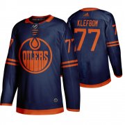 Wholesale Cheap Edmonton Oilers #77 Oscar Klefbom Blue 2019-20 Third Alternate Jersey