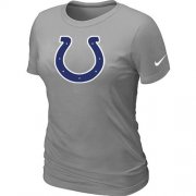 Wholesale Cheap Women's Nike Indianapolis Colts Logo NFL T-Shirt Light Grey