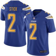 Wholesale Cheap Nike Chargers #2 Easton Stick Electric Blue Men's Stitched NFL Limited Rush Jersey