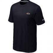Wholesale Cheap Nike Baltimore Ravens Chest Embroidered Logo T-Shirt Black