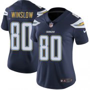 Wholesale Cheap Nike Chargers #80 Kellen Winslow Navy Blue Team Color Women's Stitched NFL Vapor Untouchable Limited Jersey