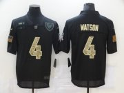 Wholesale Cheap Men's Houston Texans #4 Deshaun Watson Black Camo 2020 Salute To Service Stitched NFL Nike Limited Jersey