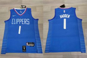 Cheap Clippers 1 James Harden Blue Nike 2023-24 City Edition Swingman Jersey